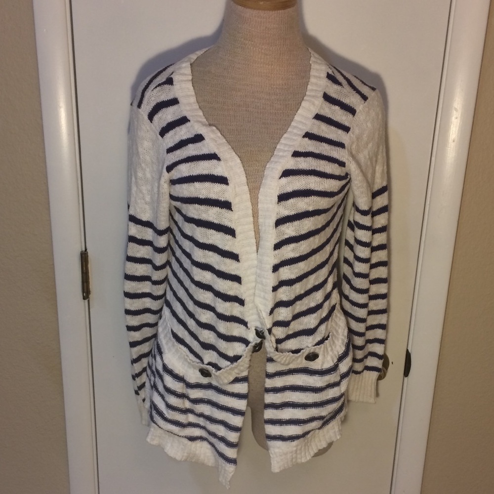 AB Studio M striped sweater cardigan